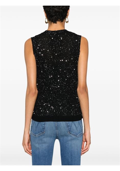 Black Melyssa sequin-embellished knitted top Golden Goose - women GOLDEN GOOSE | GWP01922P00169190100